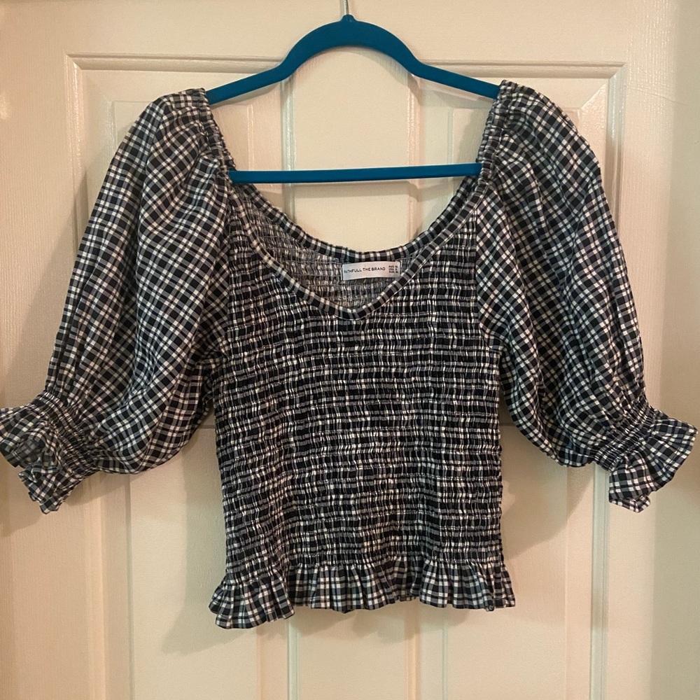 Faithfull Danna Linen Smocked Crop Top